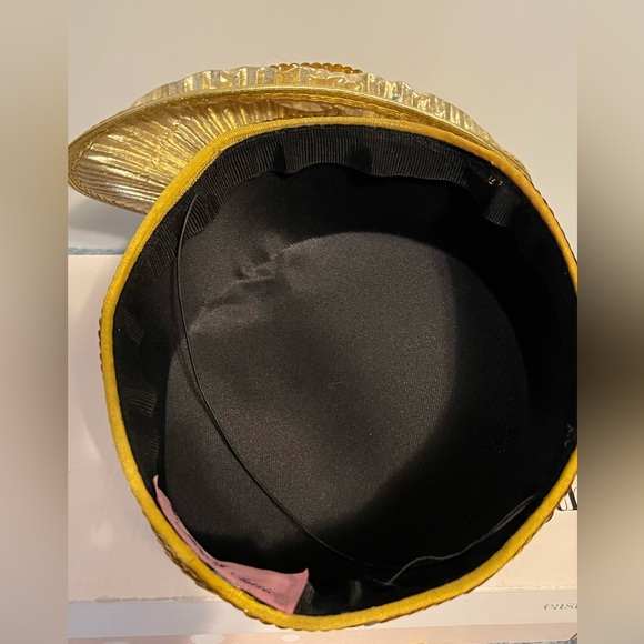 Mr Hi’s Vintage Elegant  Metallic Gold Women's Hat - Picture 7 of 11